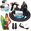Complete Professional Deluxe Turbo Tan Airbrush HVLP Turbine Tanning System with 12.5% DHA Solution with Dark Bronzer, Tanning Tent and Accessories
