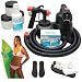 Complete Professional Deluxe Turbo Tan Airbrush HVLP Turbine Tanning System with 12.5% DHA Solution with Dark Bronzer, Tanning Tent and Accessories