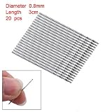 20 Pieces Metal Straight Shank 0.8mm Twisted Drill Bit