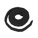 uxcell ケーブルドラッグチェーン　ブラック　プラスチック　1.07M　7 x 7mm　10 x 13mm