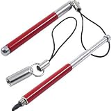 Universal Retractable Stylus #1, Red for HTC Fuze Touch Pro Touch Pro2 LG Incite Xenon Samsung Behold Solstice Memoir Instinct Finesse Eternity
