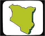 Decorated Mouse Pad with map, geograpy, Kenya, region, Africa, outline, area, land