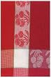 Waffle Weave 100% Cotton Cherries Red Dishtowel 18" X 28" Set / 6