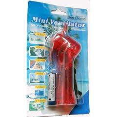 Mini Fan, Handventilator : -	Super kleiner Ventilator in Taschenformat. -	Zum umhangen oder als Mini-Tisch- Ventilator -	Sicherheits-Ventilatorblatt + 2 x AAA Batterien