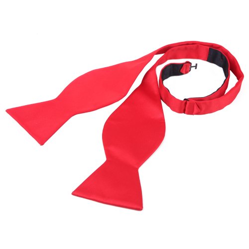 HDE Men's Solid Color Wedding Party Slimline/Standard Freestyle Self Tie Bow Tie