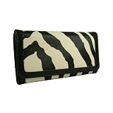 Travel Gear Bag Zebra Print Womens Clutch Wallet w/ Checkbook Cover in Choice of Trim Colors