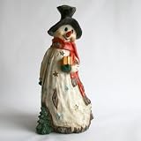 Wundersch&ouml;ner Deko Schneemann mit Hut im Retro-Look