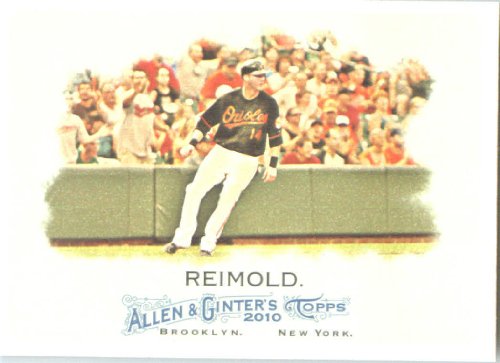 2010 Topps Allen & Ginter Baseball Card (SP - Shortprint) # 300 Nolan Reimold - Baltimore Orioles - MLB Trading Card in Screwdown Case
