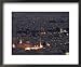 Aerial View of City at Night Including the Umayyad Mosque, Damascus, Syria Architecture Framed Art Poster Print by Christian Kober, 22x18