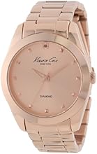 Kenneth Cole New York Clasic Rock Out KC4950 - Reloj de brazalete en oro rosa y esfera con pedrer&iacute;a para mujer