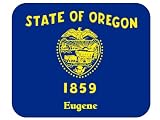 US State Flag - Eugene, Oregon (OR) Mouse Pad