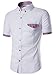 Generic Mens Button Down Short Sleeve Dots Print Casual Shirt
