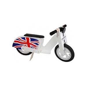 Scooter Blanc avec le drapeau anglais Union Jack