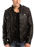 GUESS Multi-Zip Leather Jacket