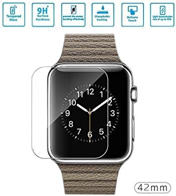 Blogger Apple iWatch Eyecatching 9H 2.5D Premium Tempered Glass LCD Screen Protector Hd Toughened Protective Film Ultra Thin 0.2mm for Apple iWatch 42mm Size