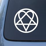HIM Pentagram Symbol - Car, Truck, Notebook, Vinyl Decal Sticker #2415 | Vinyl Color: White