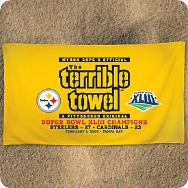 Pittsburgh Steelers Super Bowl XLIII Champs Terrible Beach Towel