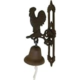 Mini Old Style Cast Iron Doorbell ~ Cat or Rooster design, rust antiqued, Rooster