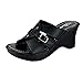 Women's Fashion Wedge Sandal Entwist Upper with BuckleTie Easy Slip on