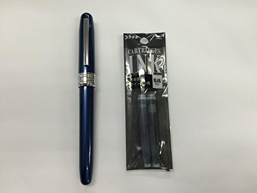 Platinum Pen 【Plaisir Fountain Pen Blue with 2 cartridge inks】 - Fine