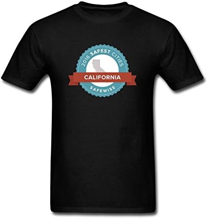 Susyrion Men's Safest Cities In California Badge Basic Short Sleeve T-Shirt XXXL