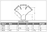 MWI 2SVDY Service Weight Fitting, Double WYE, 2 Diameter (2598)