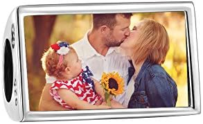 Soufeel 925 Sterling Silver Curious Ladybug Words Live Love Laugh Photo Charms