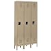 Edsal CL5053TN-UN Citadel Steel 3 Wide Traditional Unassembled Single Tier Locker with Recessed Handle, 12" Width x 72" Height x 18" Depth, Tan