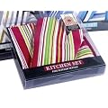 Set K�chen-Sch�rze Topflappen Geschirr-handtuch Topf-Handschuh