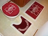 NCAA Mississippi State Bulldogs 3-Piece Bath Rug Set