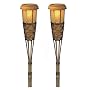 4pk Malibu Tiki Torch Outdoor Lighting Solar Suncatcher Accent Lighting