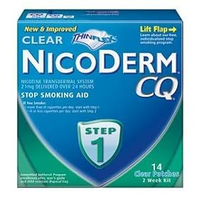 Nicoderm CQ Step 1 14 Clear Patches 2-Week Kit