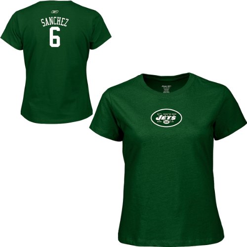 Reebok New York Jets Mark Sanchez Women's Name & Number T-Shirt Medium