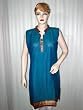 Womens Royal Blue Cotton Sleeveless Kurti Kurta Long Tunic Top Dress M