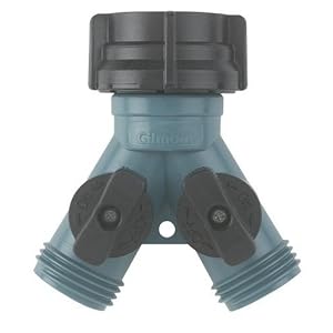 Gilmour 17 Twin Shut-Off Valves Hose Connector, Teal Black by 