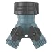 Gilmour -Inch Y-Inch  Shut-off Connector #17 Teal/Black