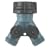 Gilmour -Inch Y-Inch  Shut-off Connector #17 Teal/Black