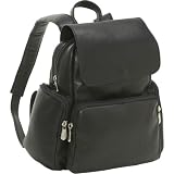 LeDonne TR-125 Leather Multi Pocket Backpack (Black) Review thumbnail