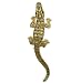 Jewelry : Gold Plated Alligator Animal Pin Brooch