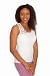 Veria Work Out Tank Full Henna Print - White