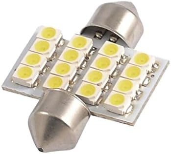 Juliascats(TM) 2 Pcs 31mm 16 LED 3528 SMD White Dome Car Bulbs
