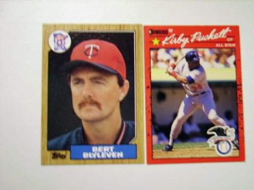 KIRBY PUCKETT / BERT BLYLEVEN BASEBALL CARDS (MINNESOTA TWINS)