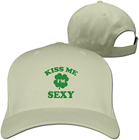 Kiss Me I'm Sexy Unisex Solid Adjustable Baseball Cap Natural
