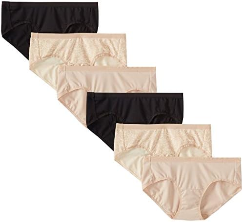 Hanes Women's Utlimate Microfiber 6 Pack Hipster Panties (Small)