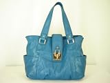 Michael Kors Frankie Leather Handbag Purse ~ Oasis Blue In Color