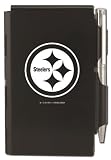 Pittsburgh Steelers Engraved Metal Pocket Notes in box, Black with White Imprint (12021-QUW)