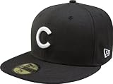 Chicago Cubs Black with White 59FIFTY Fitted Cap