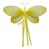 7 Nylon Dragonfly Decor with ribbons - Riely Yellow