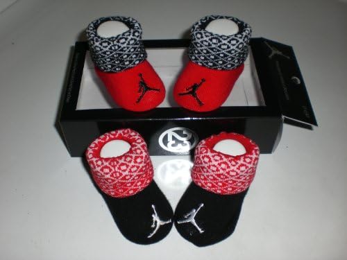 Nike Air Jordan Newborn Baby Booties, Red & Black, Size 0-6 Months