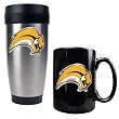 Buffalo Sabres NHL Stainless Steel Travel Tumbler & Black Ceramic Mug Set - Primary Logo